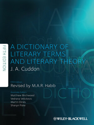 cover image of Dictionary of Literary Terms and Literary Theory